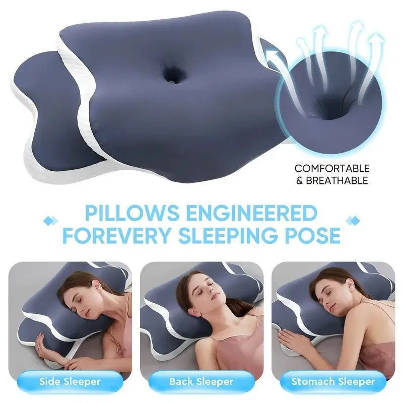 Cooling Ergonomic Memory Foam Neck Pillow
