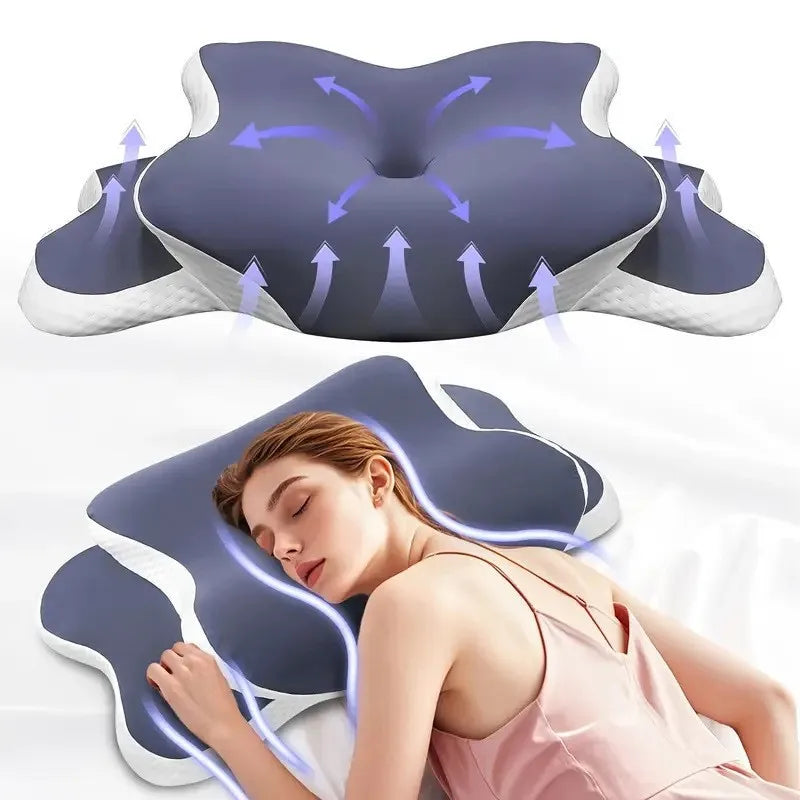 Cooling Ergonomic Memory Foam Neck Pillow