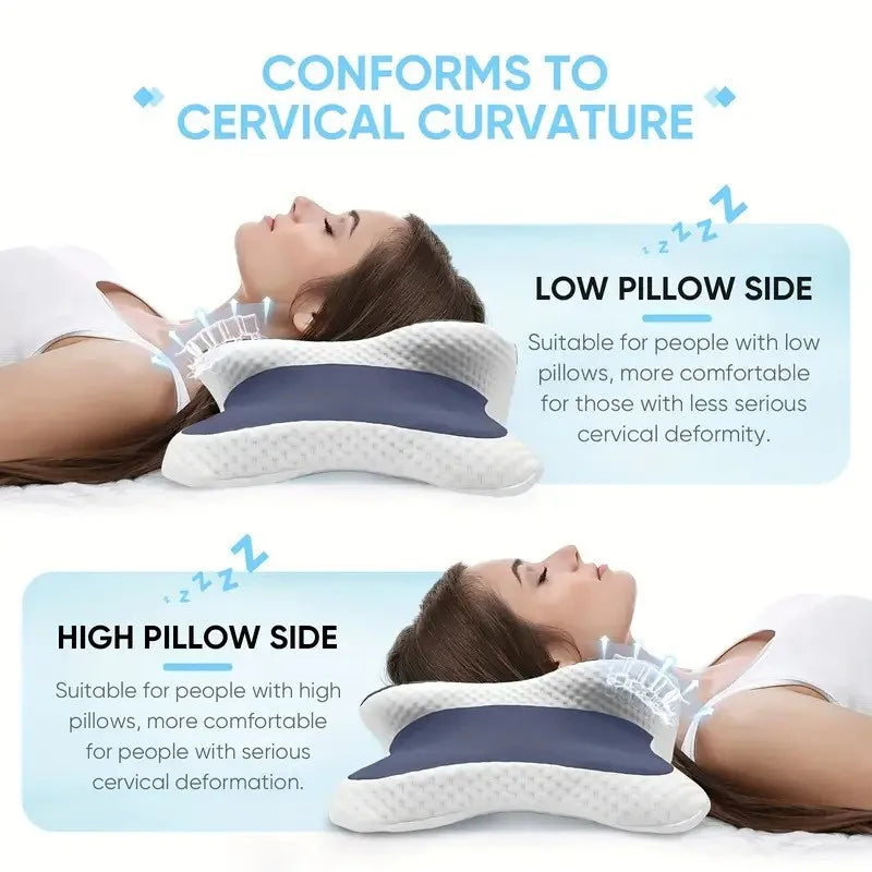 Cooling Ergonomic Memory Foam Neck Pillow